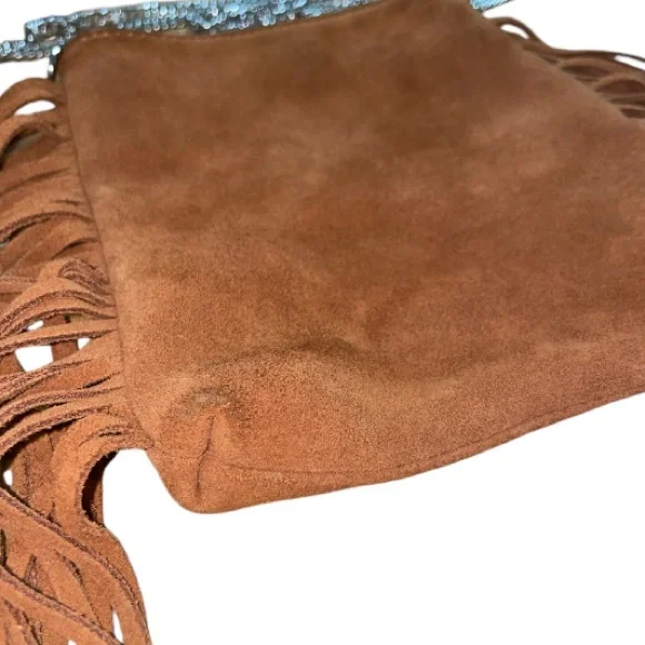 Ecote suede leather fringe crossbody - Picture 4 of 11